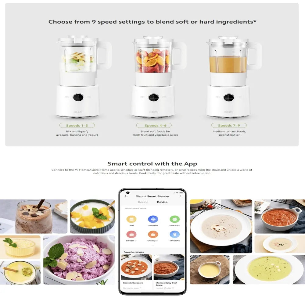 Xiaomi Smart Blender with Smart Control App 9-Speed 1000W Motor