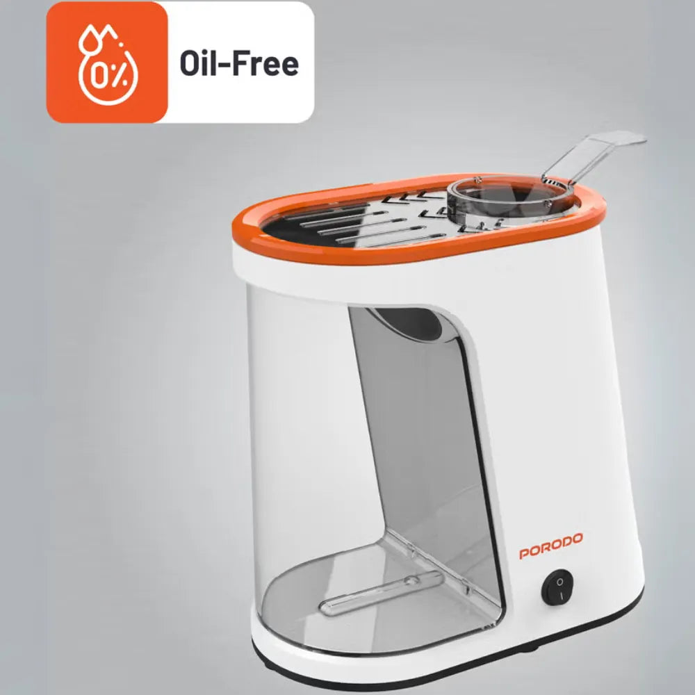 Porodo Lifestyle Popcorn Maker 1200W Oil-Free 60g Capacity Detachable Tank Fast 2-4 Min Popcorn Machine