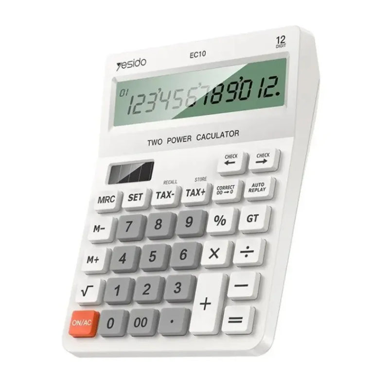 Yesido EC10 Desk Calculator Dual Power LCD Display with Large Keys, Portable & Reliable