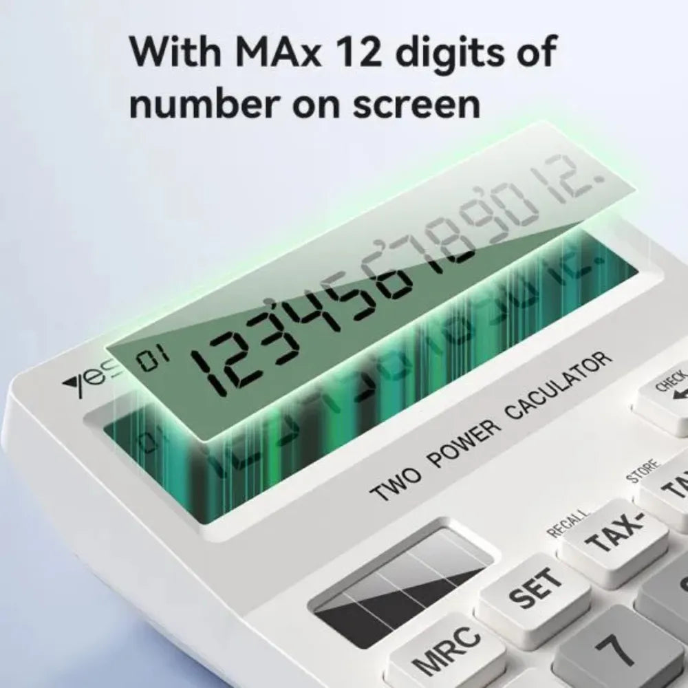 Yesido EC10 Desk Calculator Dual Power LCD Display with Large Keys, Portable & Reliable