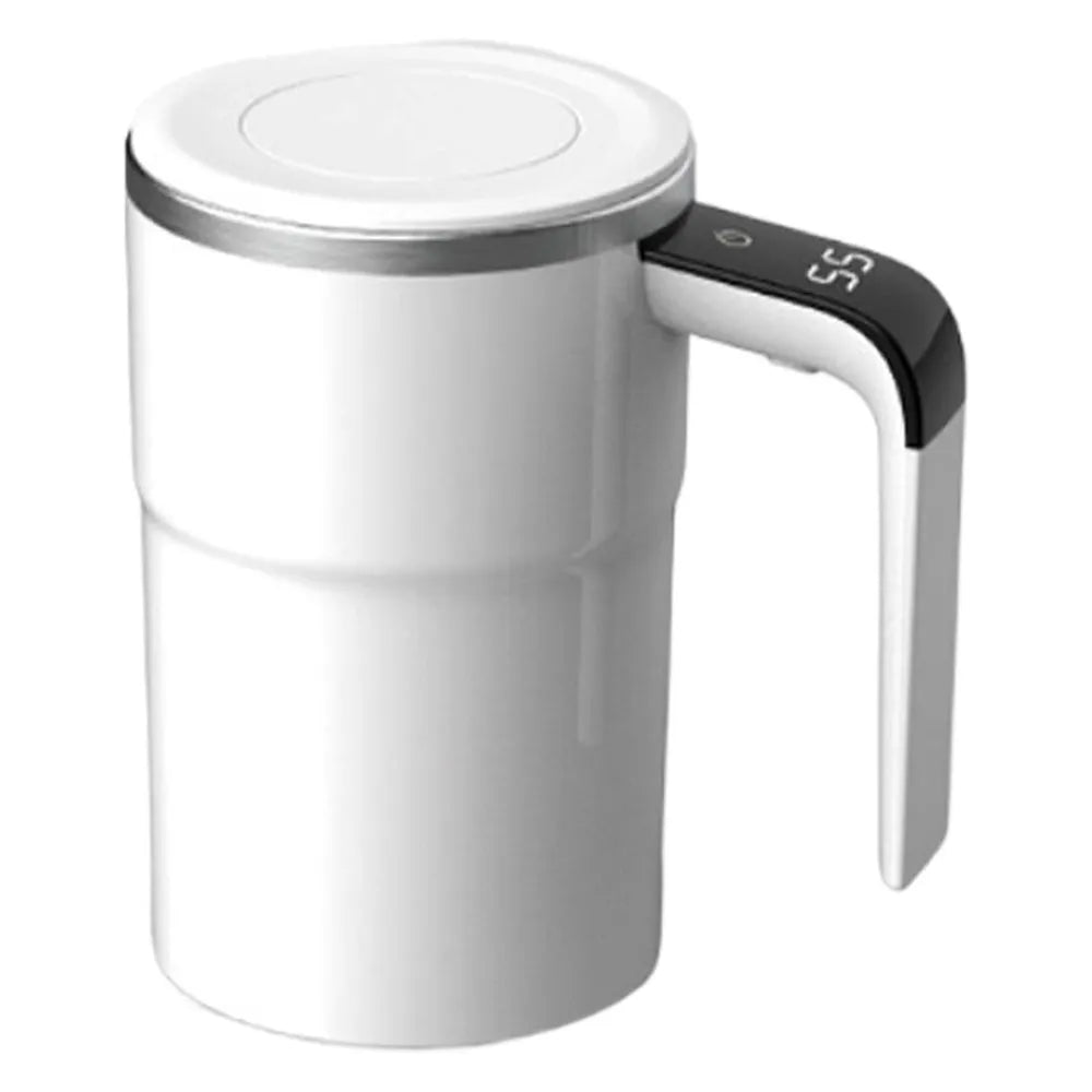 Auto Stir Rechargeable Magnetic Mixing Cup with LCD Display & USB-C Charging for Coffee, Tea, and Drinks