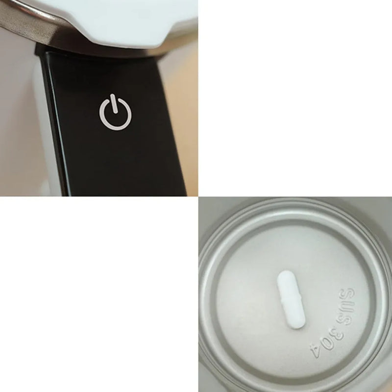 Auto Stir Rechargeable Magnetic Mixing Cup with LCD Display & USB-C Charging for Coffee, Tea, and Drinks
