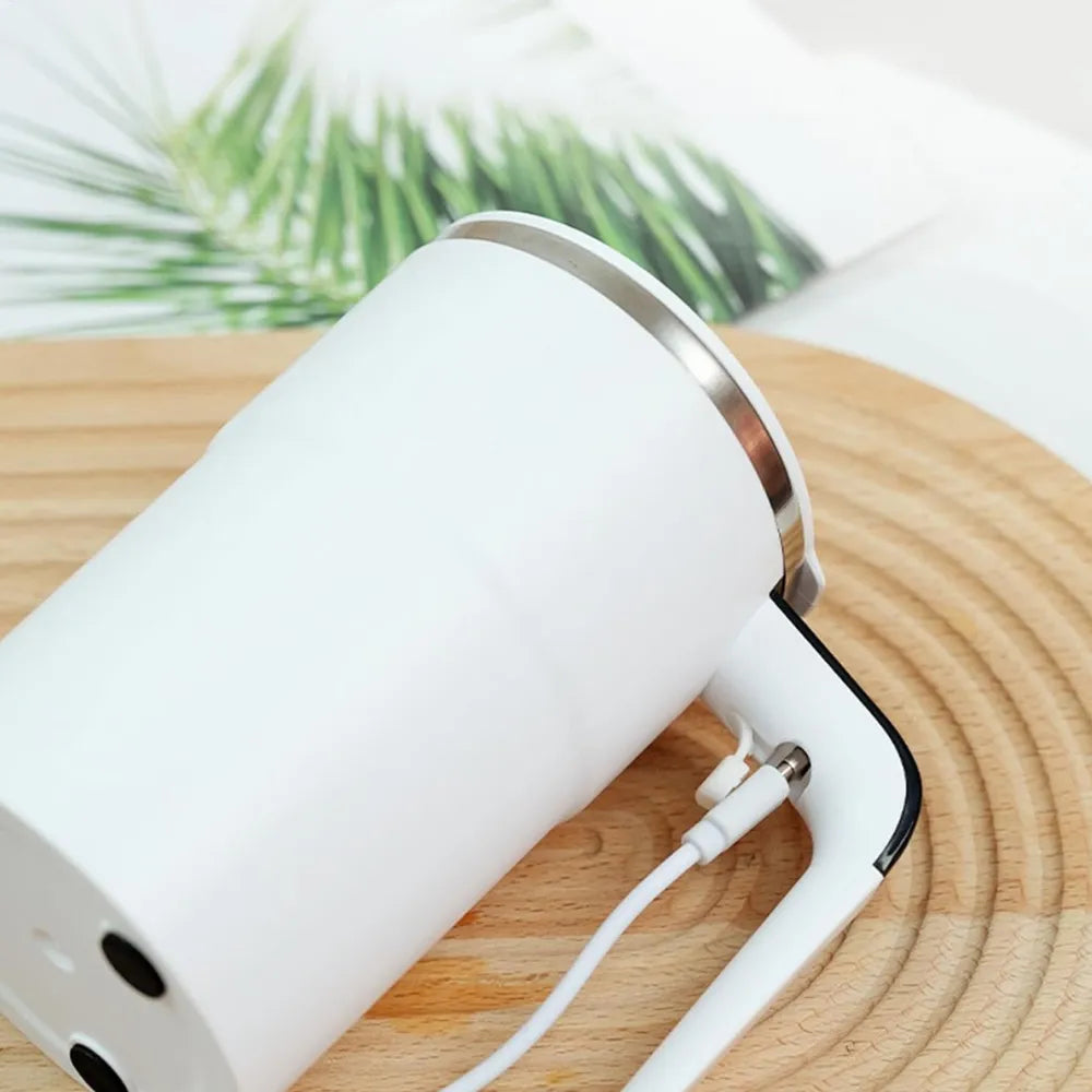 Auto Stir Rechargeable Magnetic Mixing Cup with LCD Display & USB-C Charging for Coffee, Tea, and Drinks