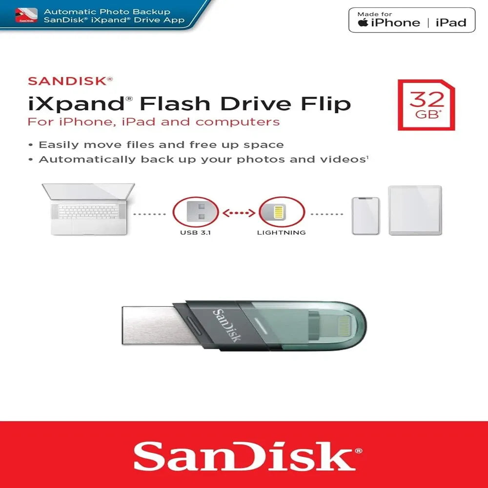 SanDisk iXpand Flash Drive Flip 256GB