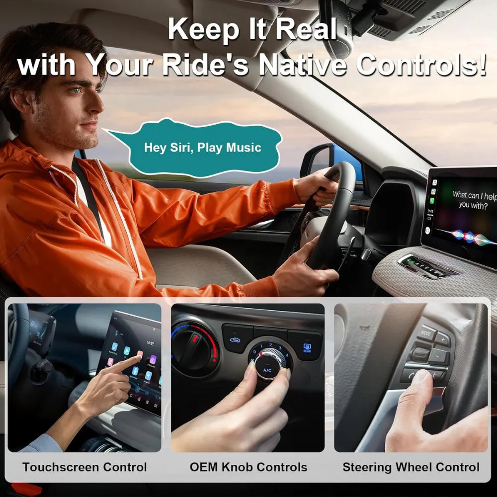 Mini Pro 2-in-1 Wireless CarPlay & Android Auto Adapter 2025 Upgrade, Dual USB-C/A, Fast Auto-Connect, No Lag, Easy Setup