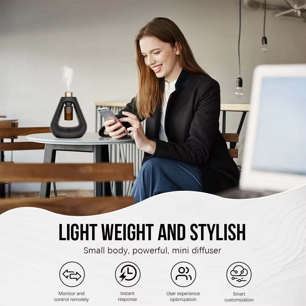 Porodo Lifestyle Aroma Sphere Waterless Diffuser with 1200mAh Battery Cold Diffusion 10mL Capacity