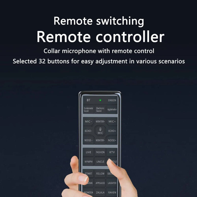 Sx66 Wireless Lavalier Microphone with Remote, Noise Cancelling, Mini Clip-On Design, Universal Compatibility