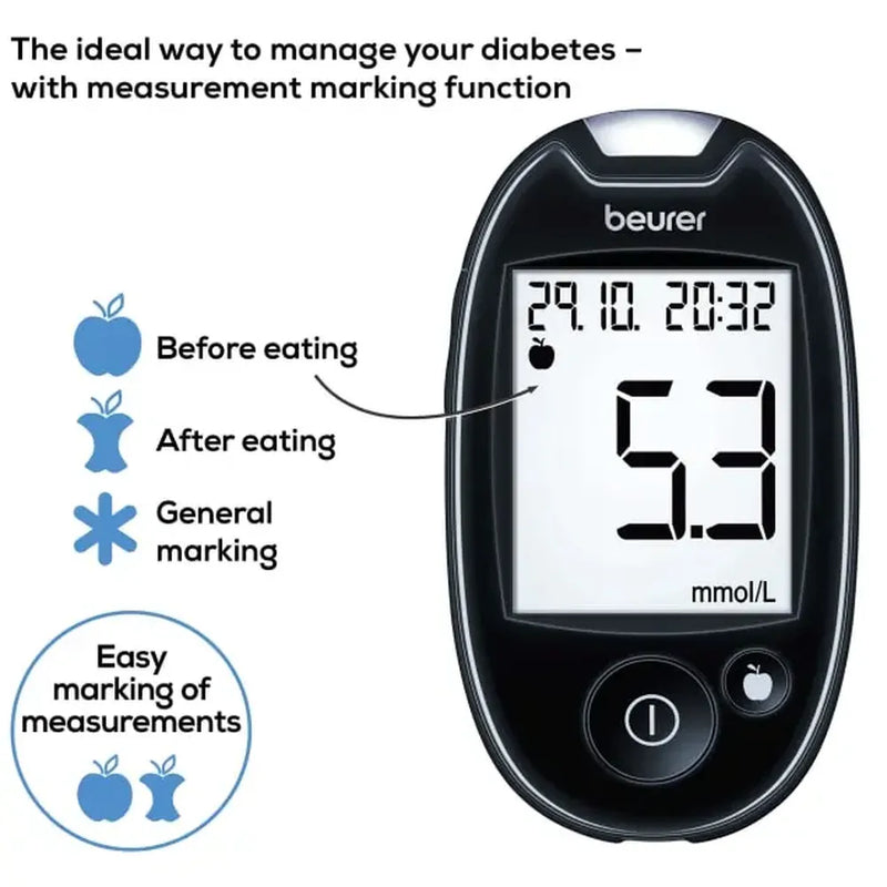 Beurer GL 44 Blood Glucose Monitoring System With USB Connectivity