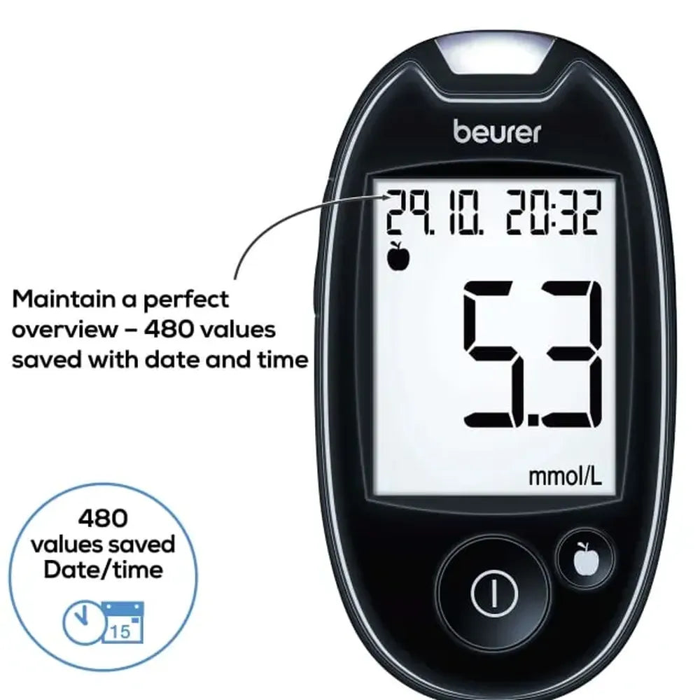 Beurer GL 44 Blood Glucose Monitoring System With USB Connectivity