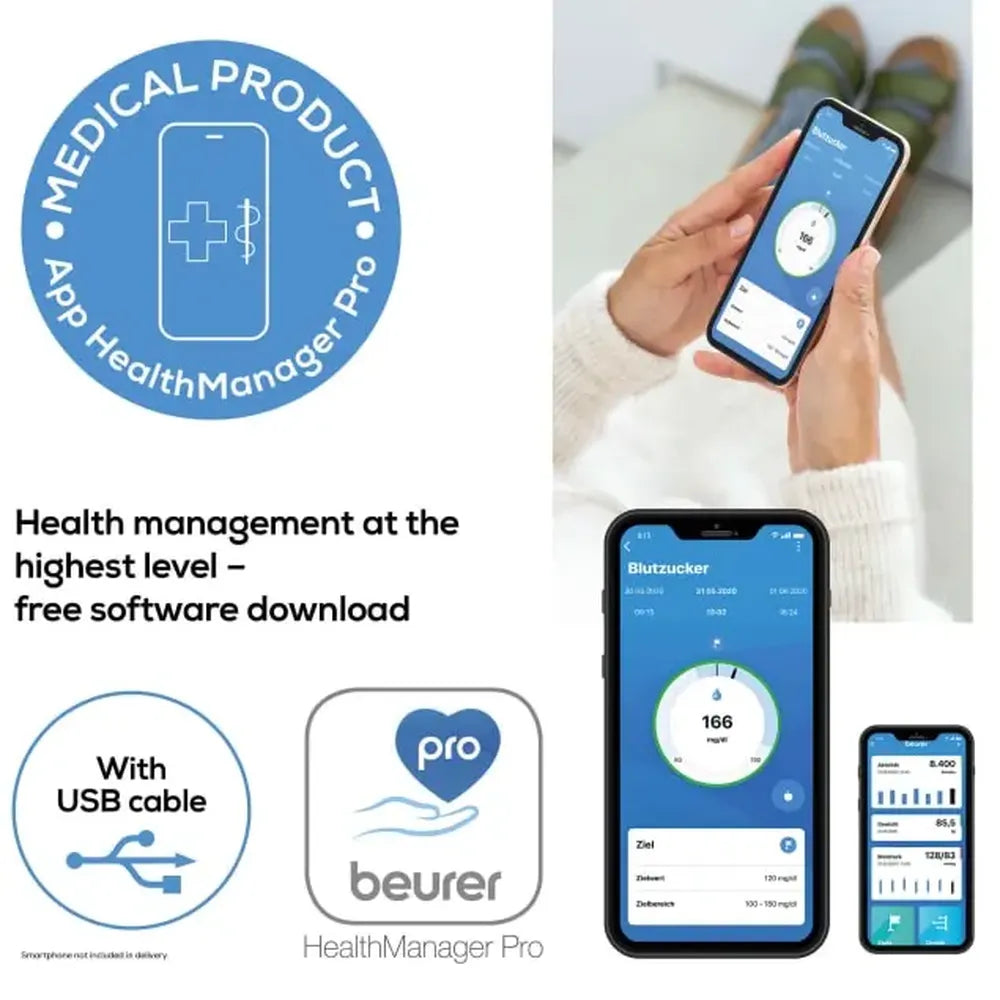 Beurer GL 44 Blood Glucose Monitoring System With USB Connectivity