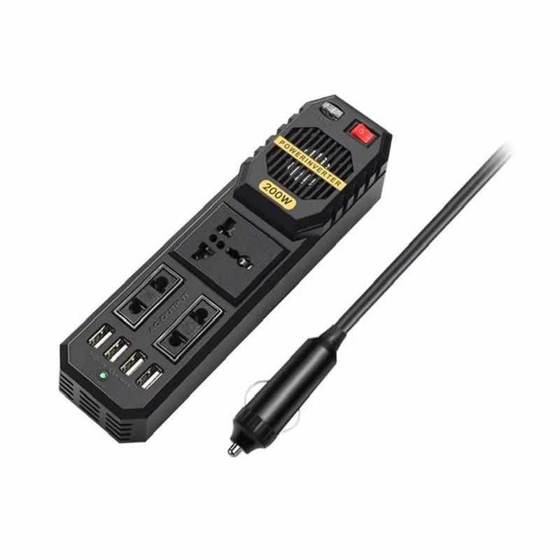 Green Stark Plus Power Inverter with 4 USB-A Ports 200W