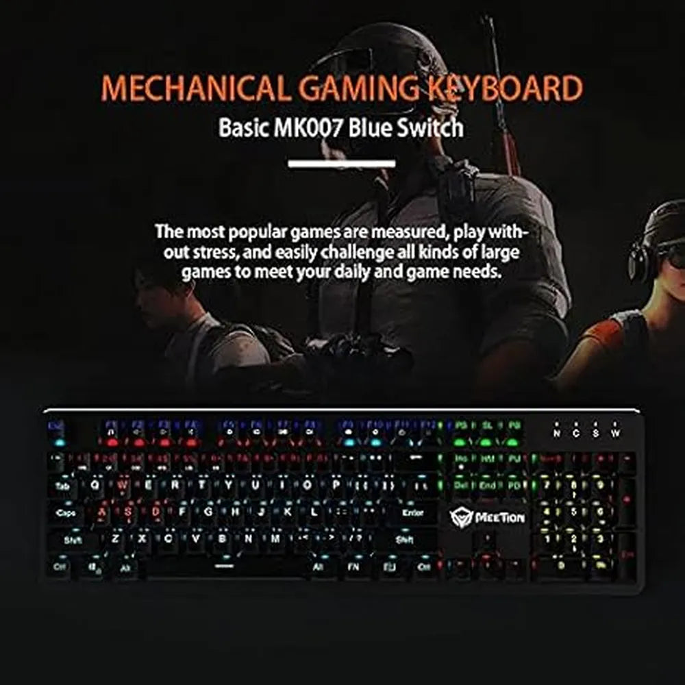 Meetion MT-MK007 Mechanical Gaming Keyboard With LED Backlight