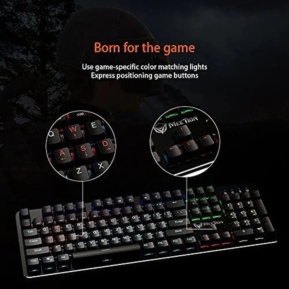 Meetion MT-MK007 Mechanical Gaming Keyboard With LED Backlight