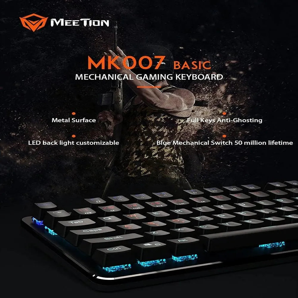 Meetion MT-MK007 Mechanical Gaming Keyboard With LED Backlight