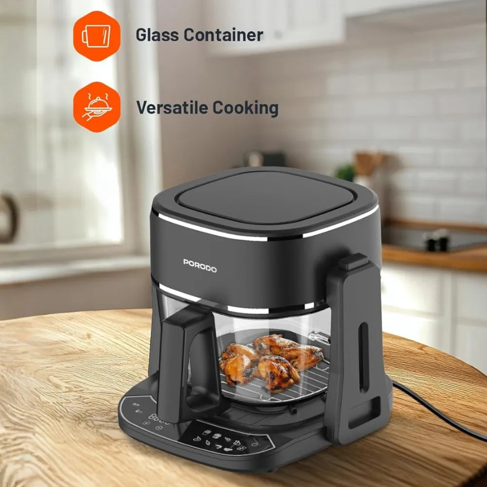 Porodo Lifestyle 4.5L Air Fryer & Grill Combo, 8 Preset Functions, Touch Screen Display, 40°–200°C Temperature Control