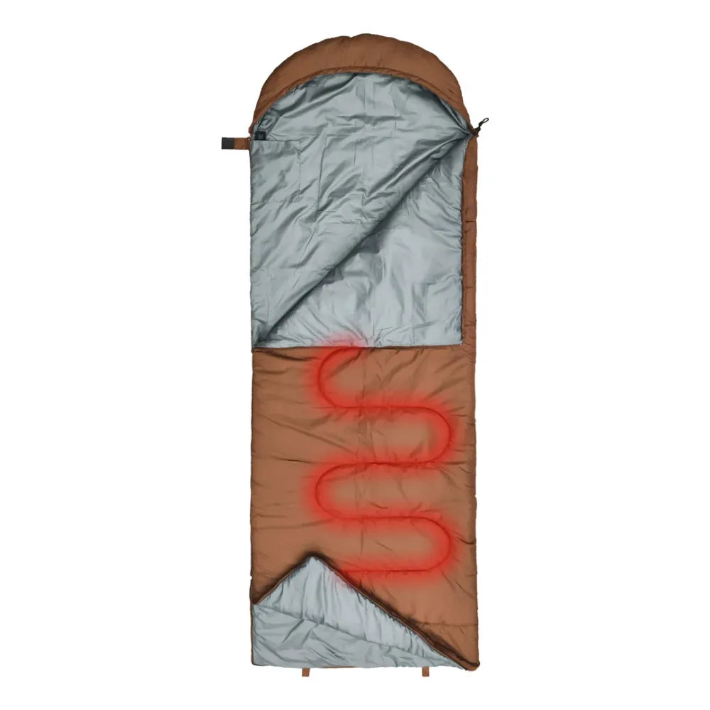 Porodo Lifestyle Power Heating Sleeping Bag with Adjustable Temperature 35°C–55°C, 5V/2A USB Power Bank Compatible