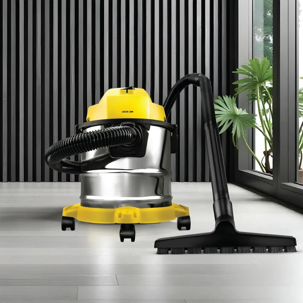 Green Lion Ultra 3-in-1 Vacuum Cleaner 12L 1000W, 15kPa Suction Power, Wet & Dry Function, Blower Mode – Yellow