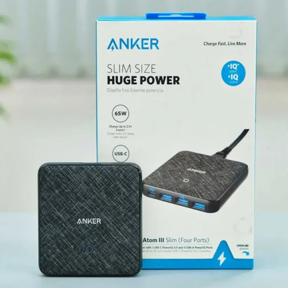 Anker PowerPort Atom III Slim USB-C Charger 4 Ports 65W