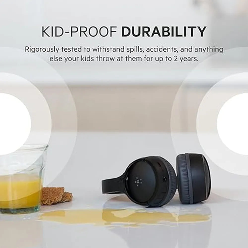 Belkin Soundform Mini Wireless Ear Headphones for Kids 30H Battery Life - Black