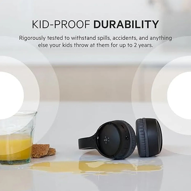 Belkin Soundform Mini Wireless Ear Headphones for Kids 30H Battery Life - Black