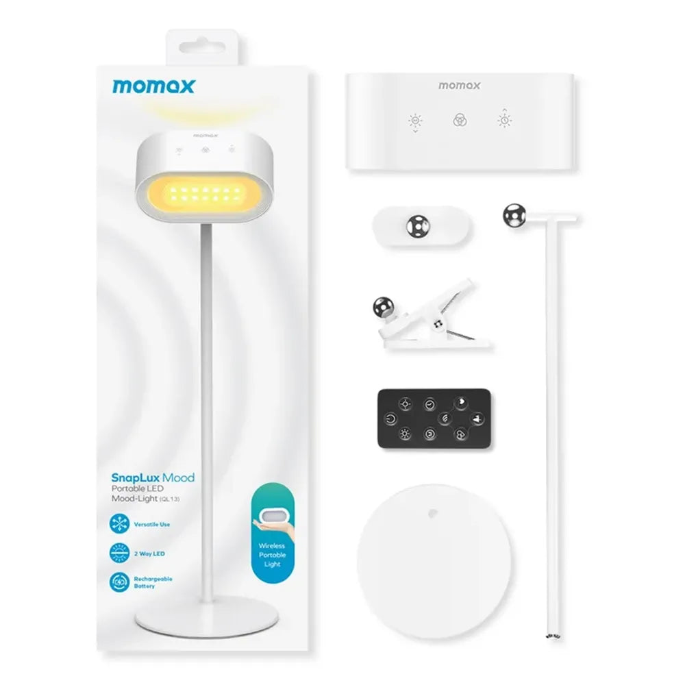 Momax SnapLux Mood Portable LED Lamp With Controller 1800mAh Battery With Remote Control