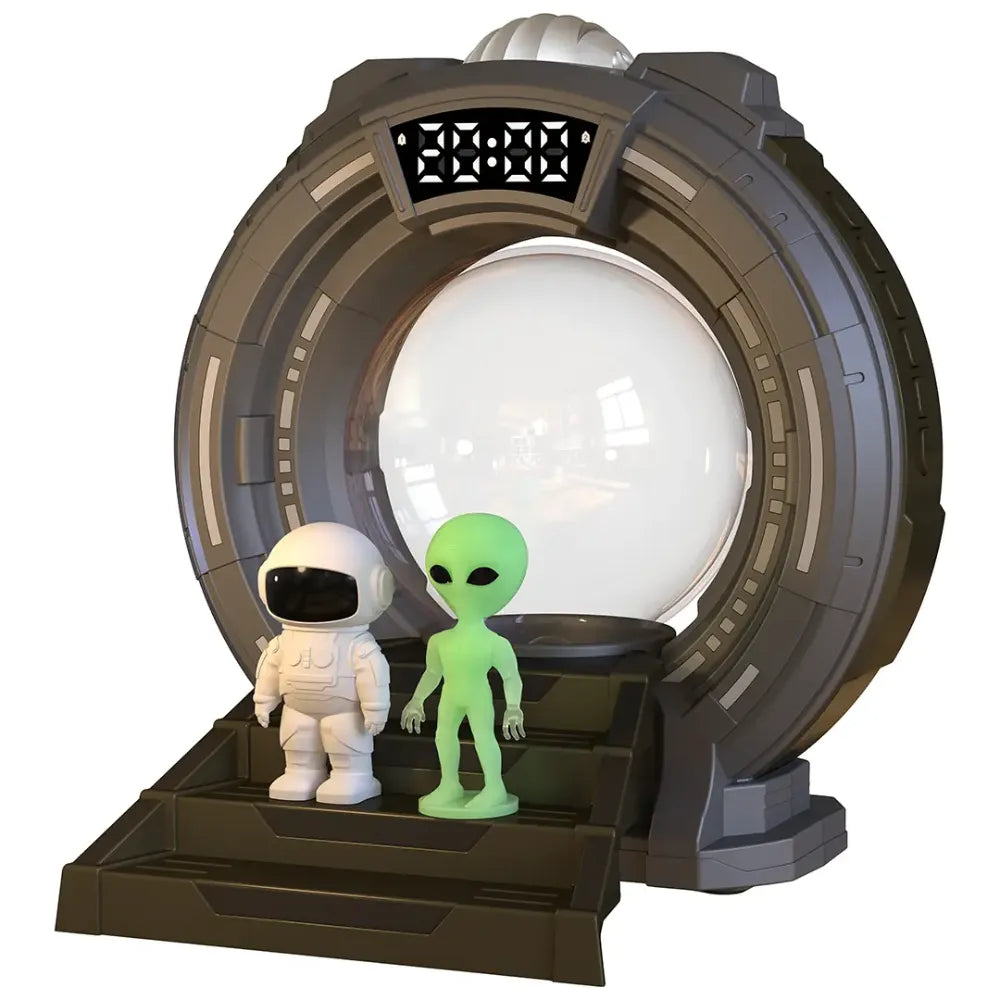 Porodo Alien Projection Lamp with Remote, Aurora Galaxy Night Light, Interactive Plasma Ball, Clock Display