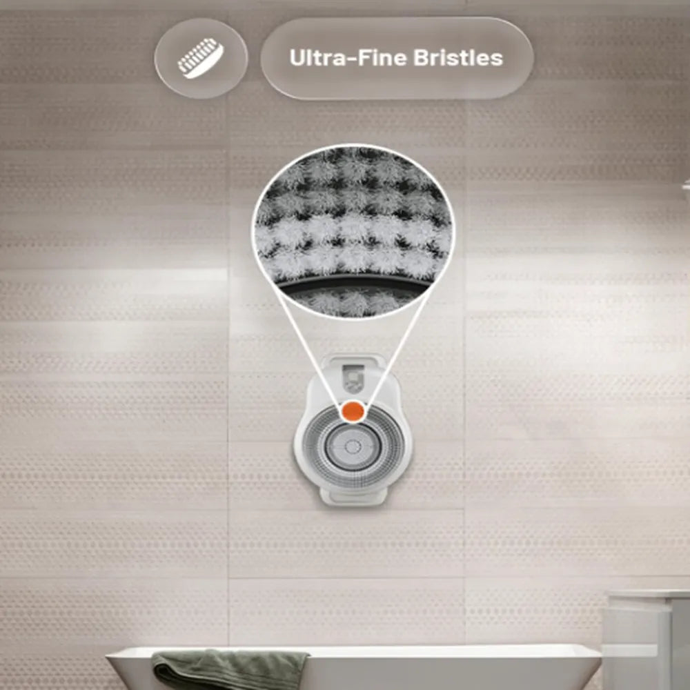 Porodo Lifestyle Wall Mounted Electric Back Scrub 22.5W Rated Power 2600mAh Battery  – White
