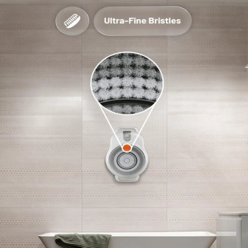 Porodo Lifestyle Wall Mounted Electric Back Scrub 22.5W Rated Power 2600mAh Battery  – White