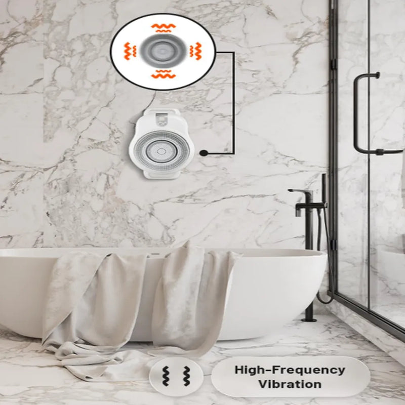 Porodo Lifestyle Wall Mounted Electric Back Scrub 22.5W Rated Power 2600mAh Battery  – White
