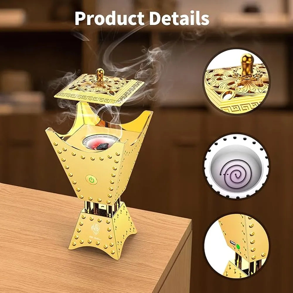 Oud Bukhoor BK-32 Incense Burner 2000mAh Battery Type-C Rechargeable