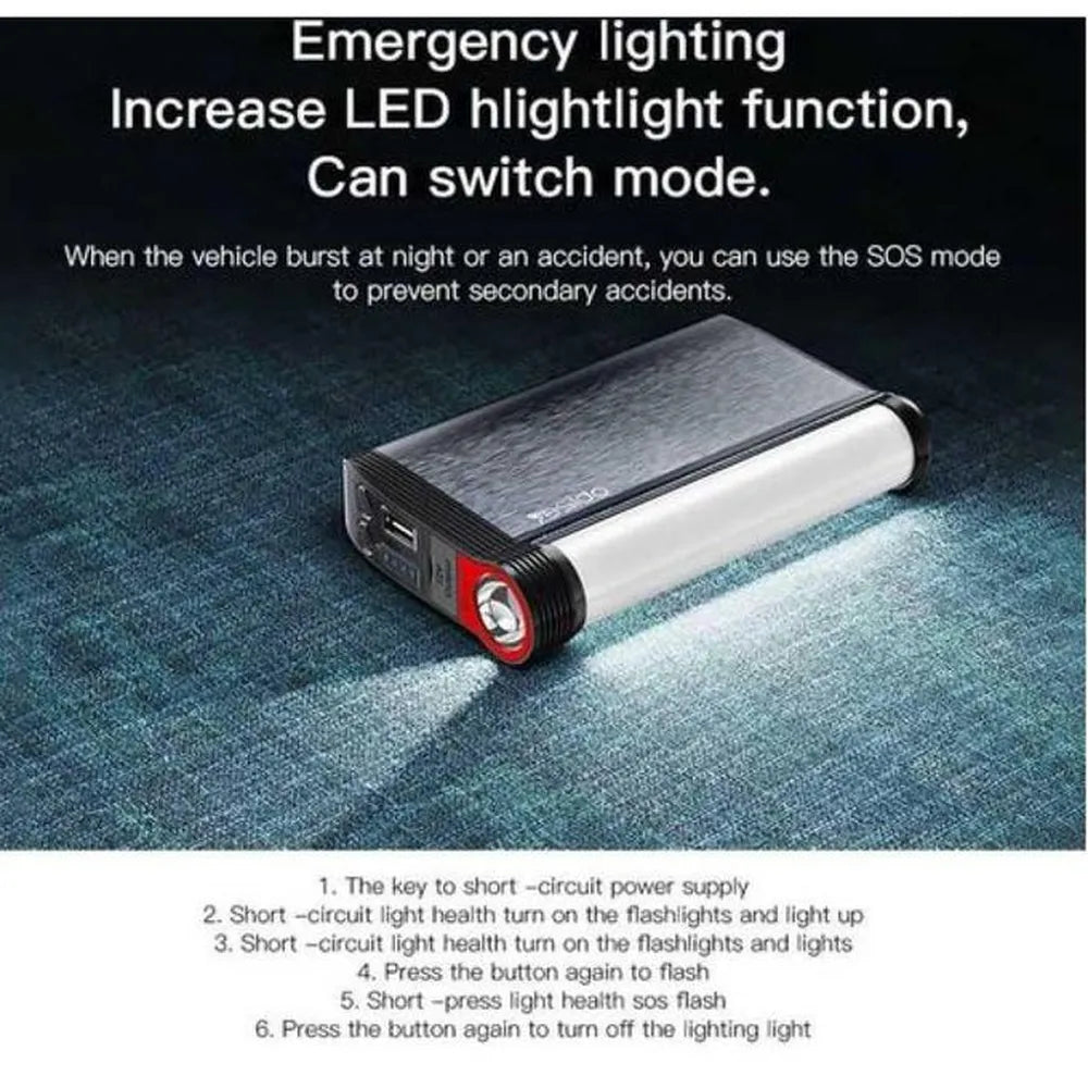 Yesido YP36 Power Bank Car Jump Starter 10,000mAh 450A With Led Light