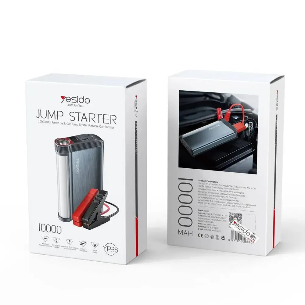Yesido YP36 Power Bank Car Jump Starter 10,000mAh 450A With Led Light