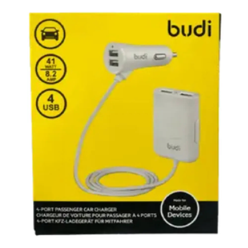 Budi 4 USB Ports Passenger Car Charger 41W