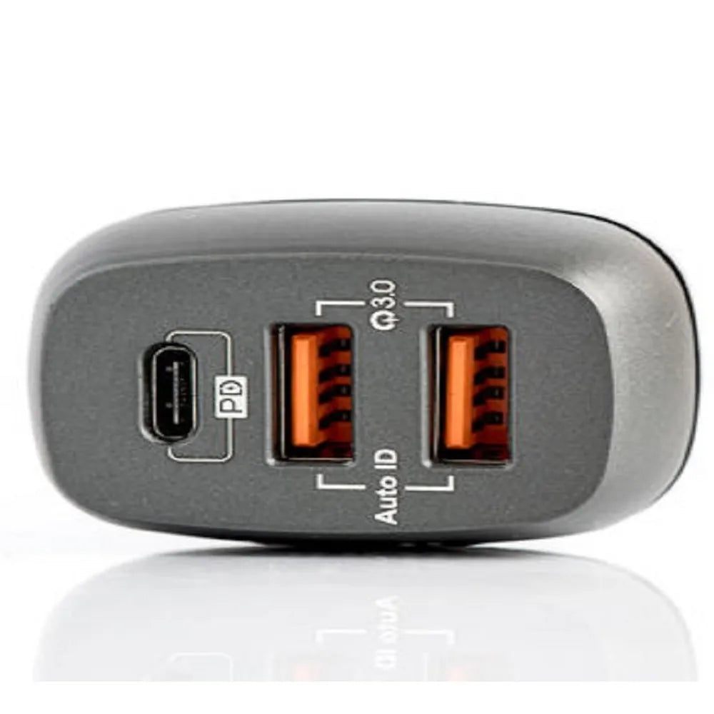Budi Dual USB Car Charger Type C / PD Power 2.0 Technology