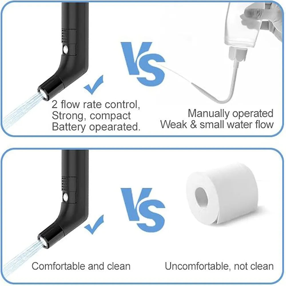 Integrated Compact Bidet Sprayer 800mAh Type-C Rechargeable