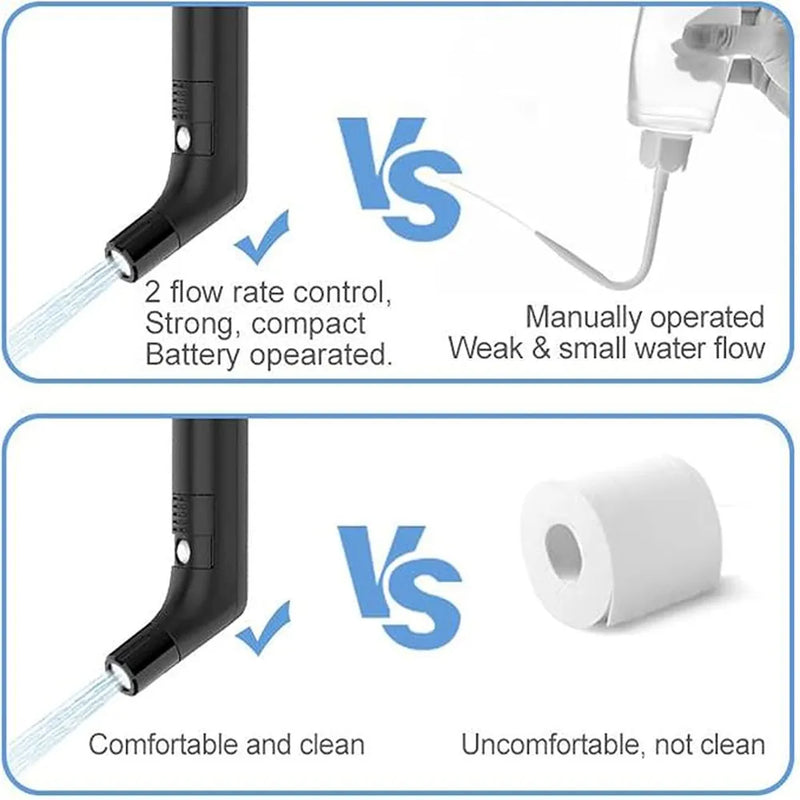 Integrated Compact Bidet Sprayer 800mAh Type-C Rechargeable