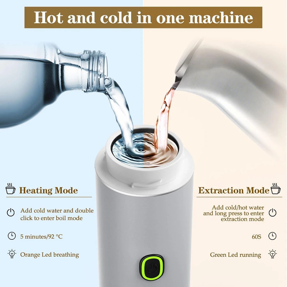 3-in-1 Portable Espresso Machine 60mL 2500mAh Battery Type-C Rechargeable