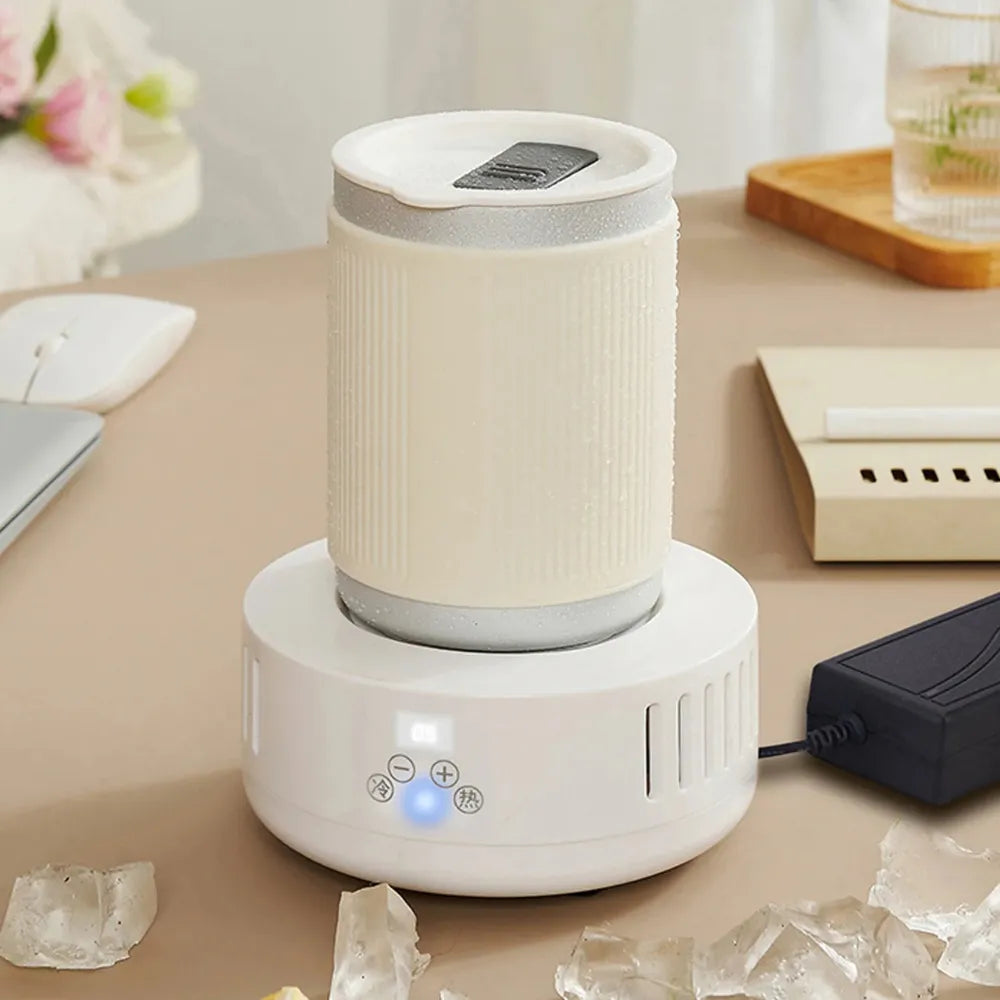 2-in-1 Smart Cup Cooler Warmer 500ML Aluminum Beverage Plate with Adjustable Temperature (2°C–55°C)