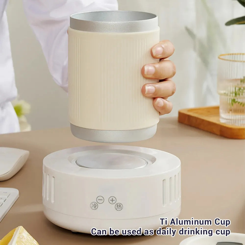 2-in-1 Smart Cup Cooler Warmer 500ML Aluminum Beverage Plate with Adjustable Temperature (2°C–55°C)