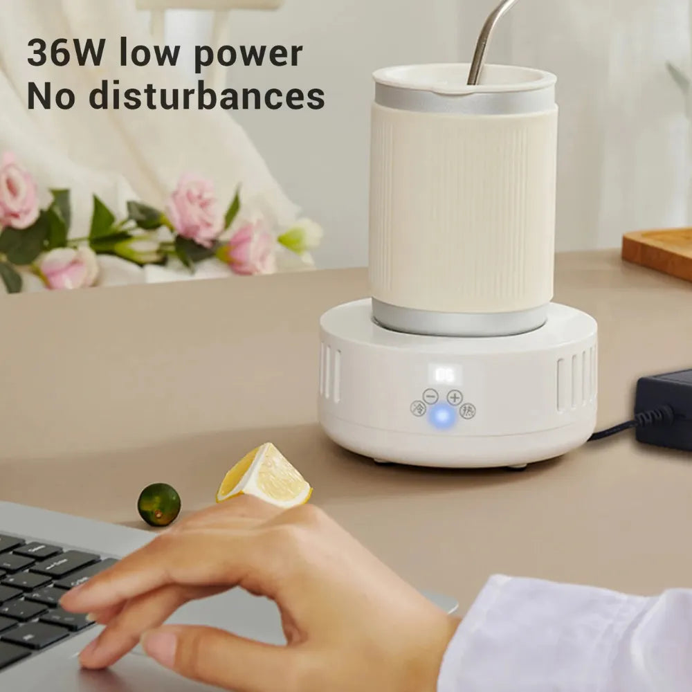2-in-1 Smart Cup Cooler Warmer 500ML Aluminum Beverage Plate with Adjustable Temperature (2°C–55°C)