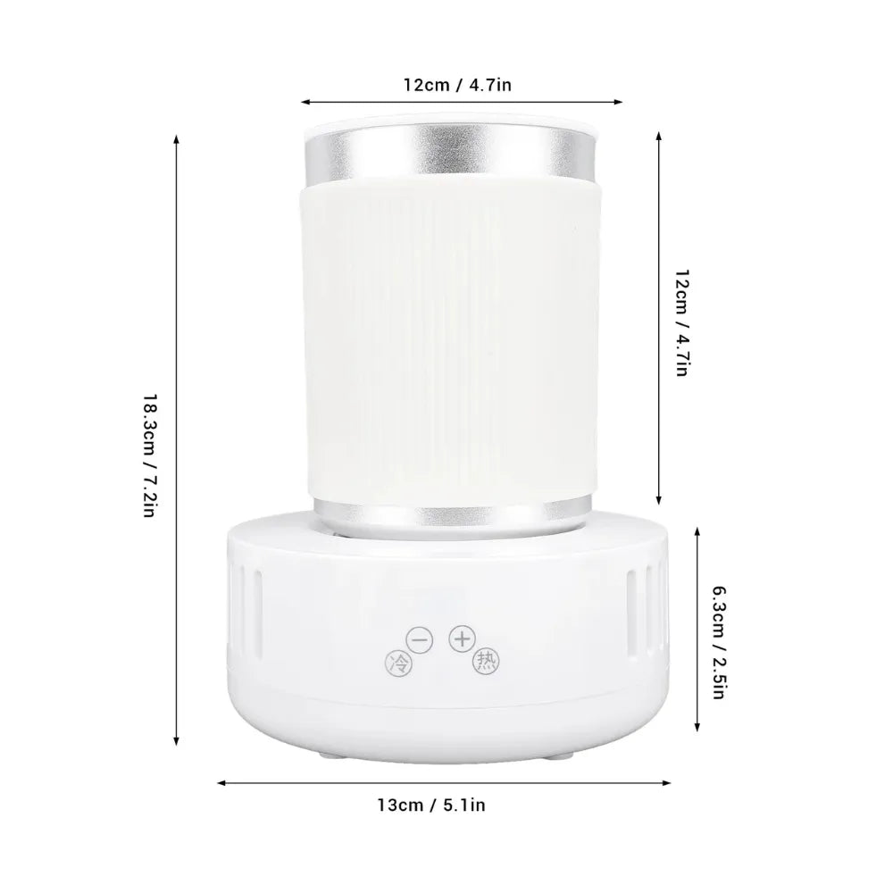 2-in-1 Smart Cup Cooler Warmer 500ML Aluminum Beverage Plate with Adjustable Temperature (2°C–55°C)