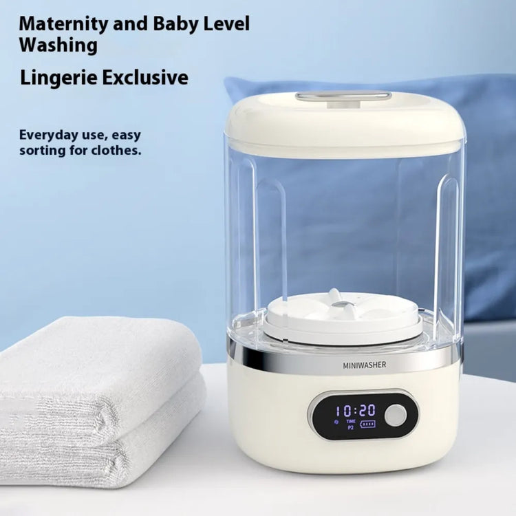MiniWash Smart Portable Wireless Washing Machine, Rechargeable No-Installation Small Clothes Washer for Socks, Underwear & Baby Items