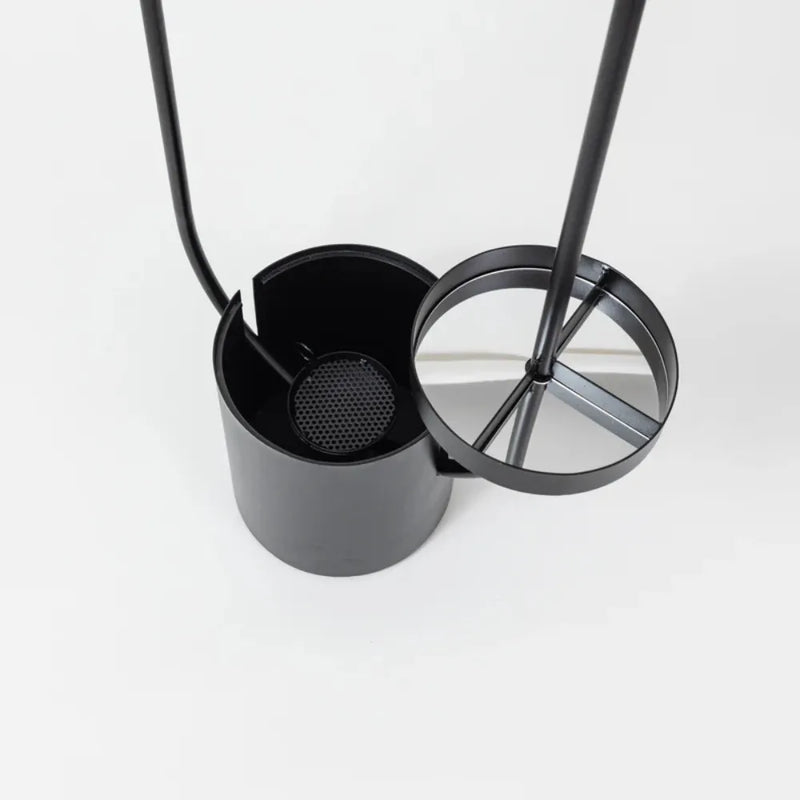 Modern Clothing Incense Burner (Mubkhara) – Iron & Melamine Wood Frame with Multi-Height Hanger Slots and Bukhoor Storage Compartment