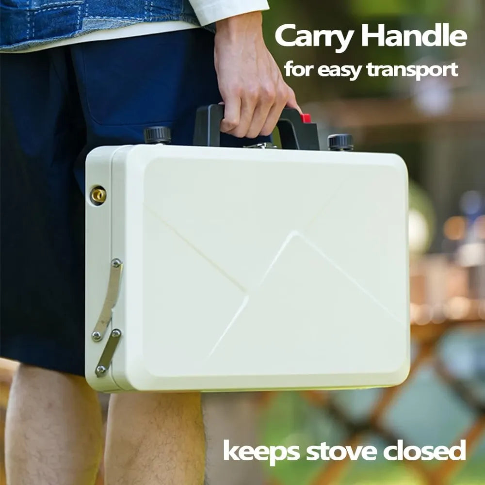 2-Burner Camping Propane Stove 3500W Dual Burners Portable Foldable Tabletop Gas Grill with Windshield & Easy-Clean Tray