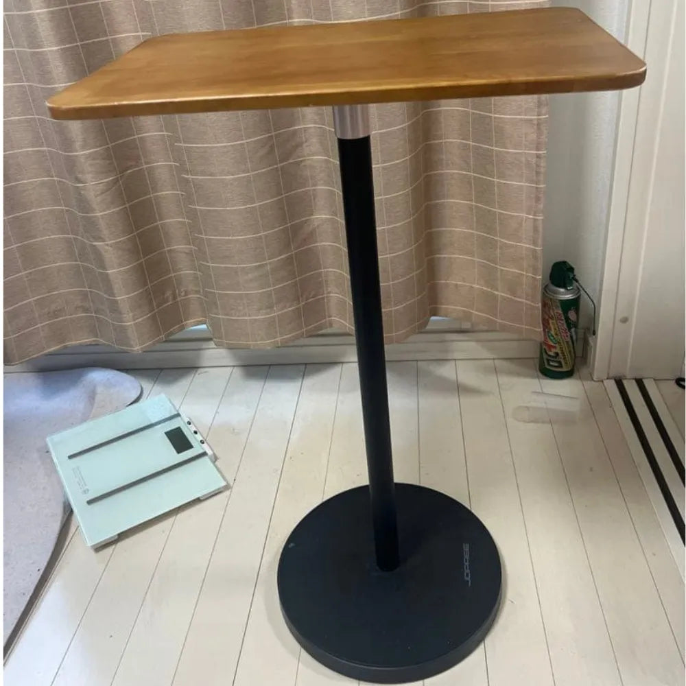 JOPREE Adjustable Mini Table Laptop & Projector Stand Telescopic 70–120cm Height with Solid Wood Top & Carbon Alloy Base