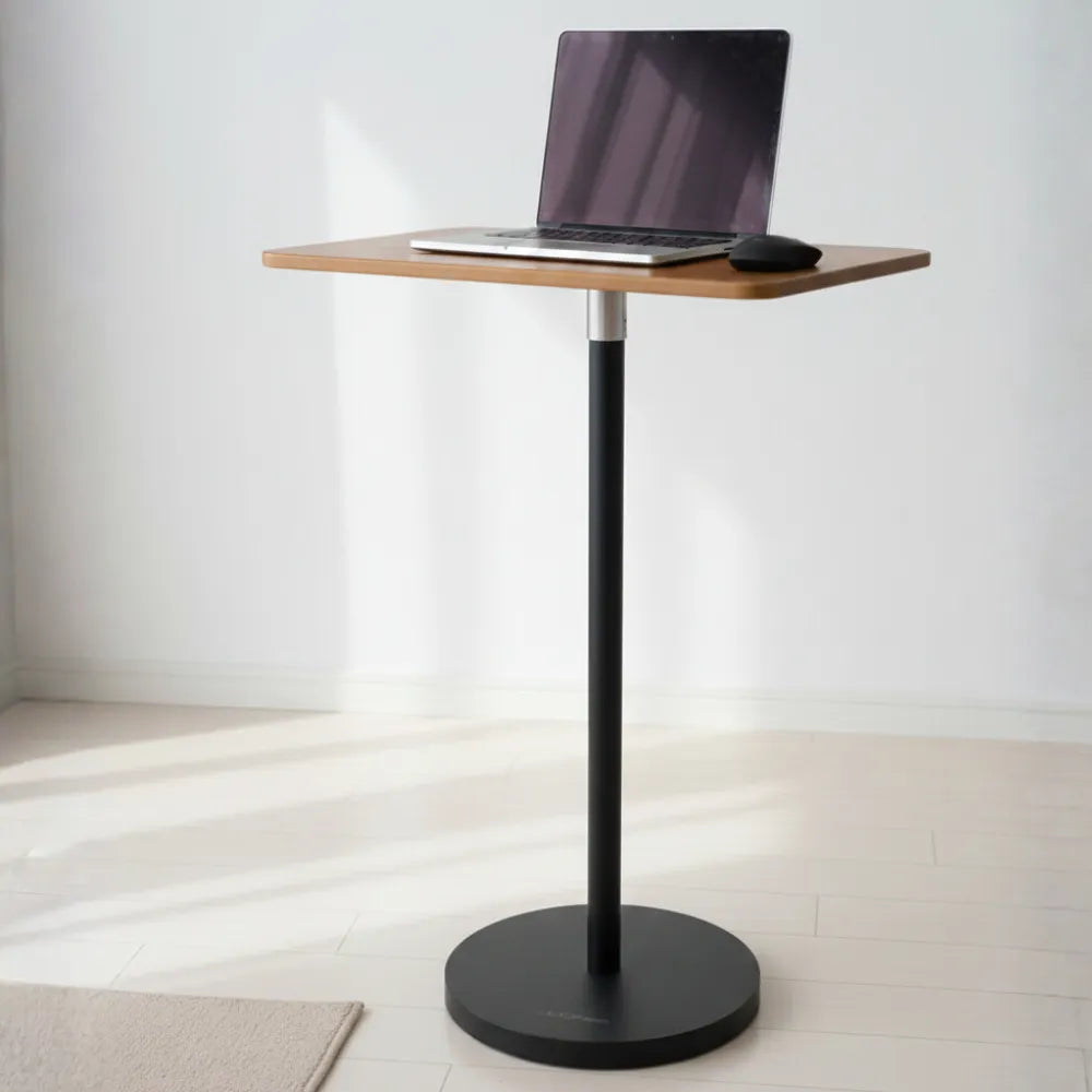 JOPREE Adjustable Mini Table Laptop & Projector Stand Telescopic 70–120cm Height with Solid Wood Top & Carbon Alloy Base