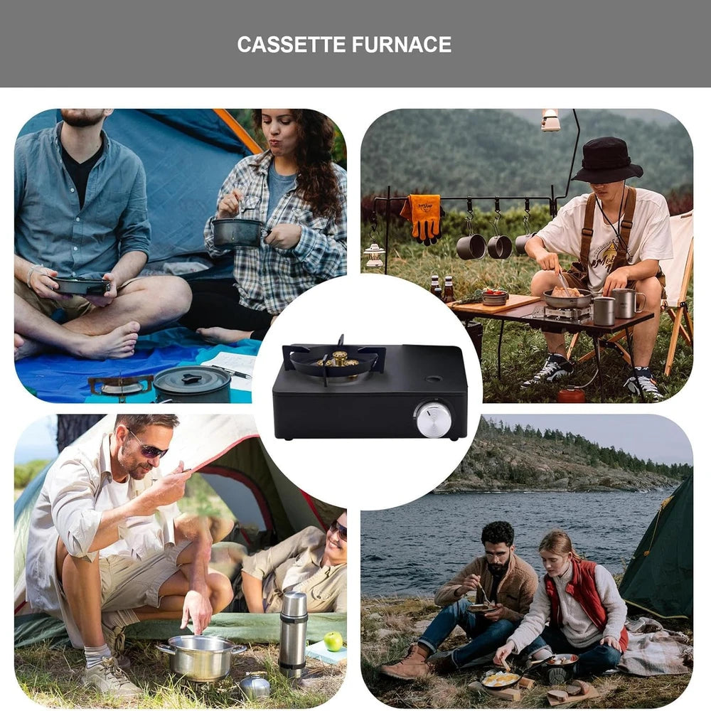 Yanchuan Portable Gas Stove, Single Burner High-Efficiency Butane Cooker with Durable Steel Body & Compact Outdoor Design