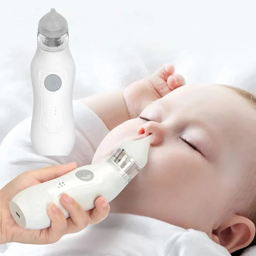 DQ20 Electric Nasal Aspirator, 3-Level Adjustable Suction, Soft Silicone Tip, Rechargeable Automatic Self-Cleaning Nose Cleaner for Children