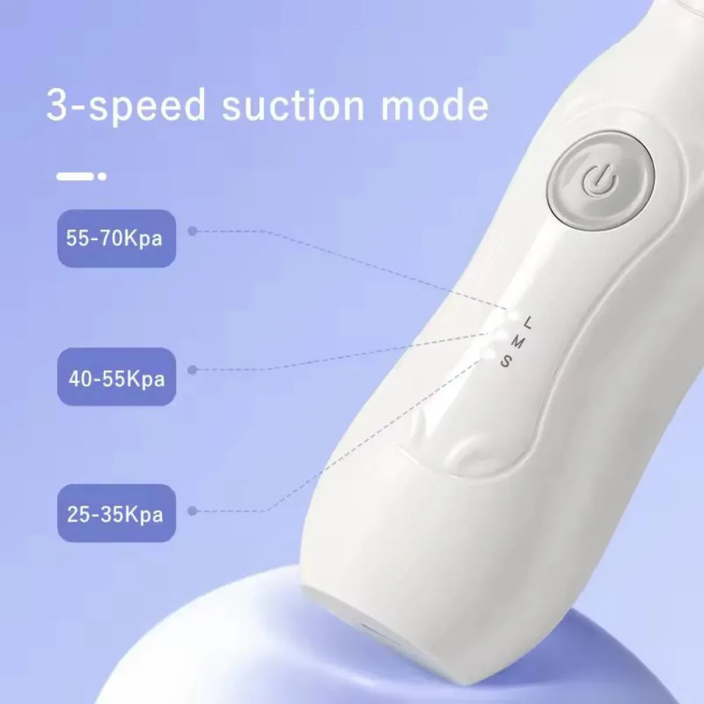 DQ20 Electric Nasal Aspirator, 3-Level Adjustable Suction, Soft Silicone Tip, Rechargeable Automatic Self-Cleaning Nose Cleaner for Children