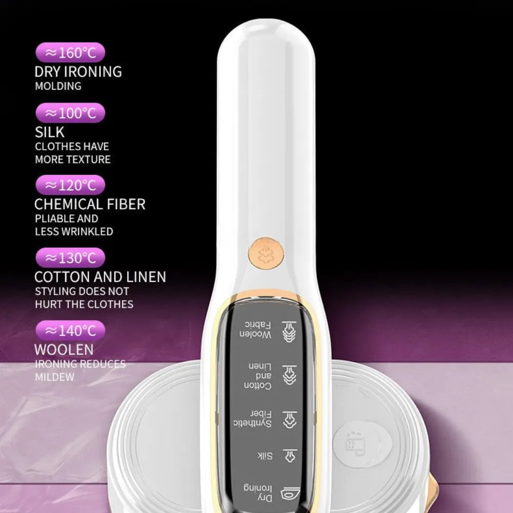 Foldable Handheld Garment Steamer – 5-Gear Adjustable Steam, Portable Fashion-Design Electric Clothes Steamer Iron